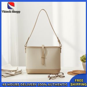 Vktech Fashionable Womens Vintage Bucket Bag with Spacious Interior Crossbody Shoulder Bag for Work and Travel