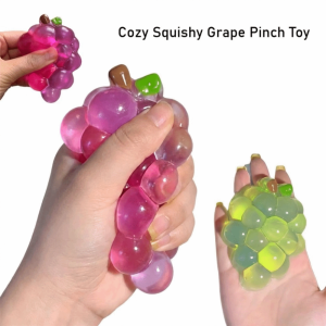 VIVAZ Stretchy Material Fidget Toy Slow Rising Squeeze Design Stress Relief Toy Fidget Tool Fruit Shape Fruit Grapes Hand Therapy