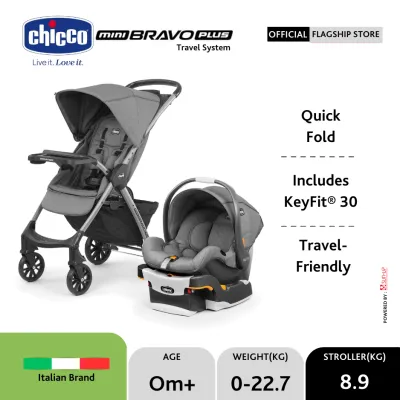 Chicco Mini Bravo Plus Travel System (Stroller + Car Seat) / Kereta Dorong Bayi / Kereta Bayi / Stroller Baby / Stroller Bayi Lipat Travelling / Stroller Lipat / Stroller Bayi / Car Seat Bayi / Car Seat Anak / Tempat Duduk Bayi di Mobil
