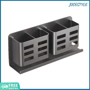 Stylish Aluminum Toothbrush Holder Wall Hanging with Multiple Slots for Family Bathroom