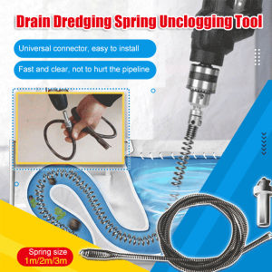 . Cleaning Tools  Electric Drill Spring Pipe Sewer Cleaner Spring Pipe Drain Tool