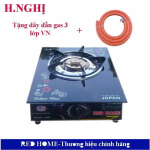 Bếp gas đơn mặt kính sen chia lửa băng đồng RED HOME 2080