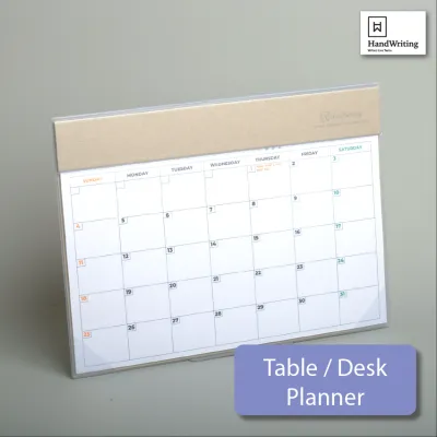 2026 Handwriting Monthly Desk | Table Planner 2026 | MTP-S