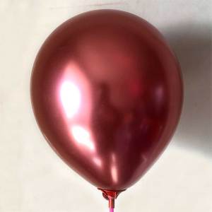 10PC 10/12inch New Glossy Hot Pink Metal Pearl Latex Balloons Rose Gold Thick Chrome Metallic Inflatable Air Balls Globos