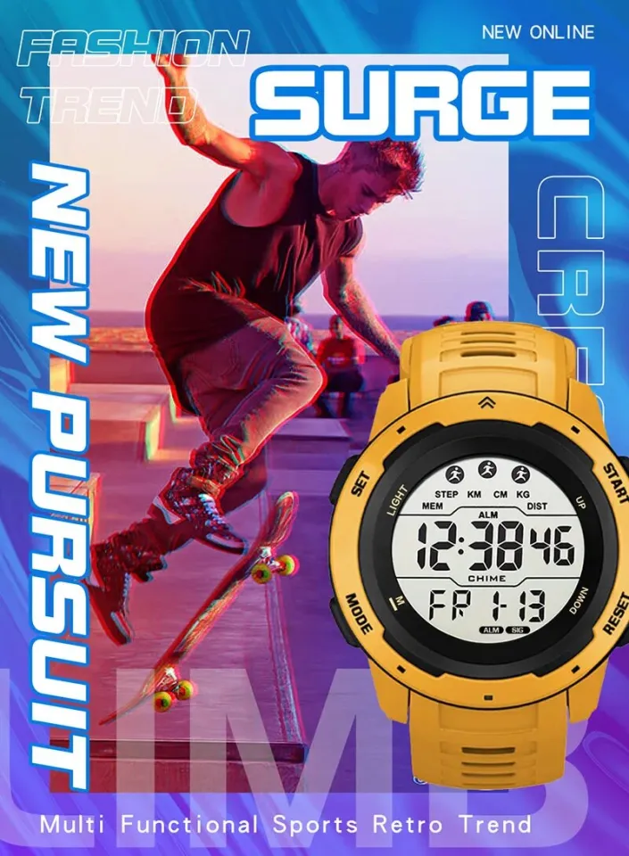 Digital watch big best sale