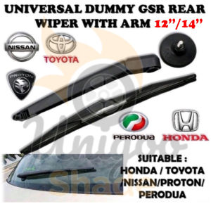 Universal Dummy GSR Rear Wiper With ARM 12 14" - FITS All Car HONDA/TOYOTA/NISSAN/PERODUA/PROTON Wira Waja Saga Bezza Universal Wire Stripper Universal Washer Pump - Lazada
