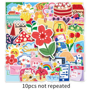 50pcs Original Cute INS krim kartun Sticker hiasan Laptop Luggage kalis air Custom Sticker