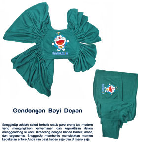DearBaby.co Gendongan Bayi Motif Doraemon Terbang Gendongan Depan M shape baby wrap 3in1 Geos