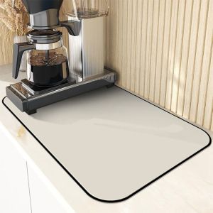 CHENJIE Durable Portable Kitchen Countertop Protector Placemat Wash Free Quick Dry Washstand Cup Mat Splash Pad Drying Pad Drain Pad