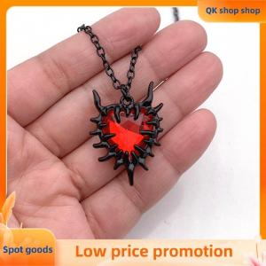 ✨QK shop✨ Gothic Heart Thorns Pendant Necklace For Women Men Hip-Hop Personality Trendy Charm Grunge Punk Jewelry Y2K Accessories