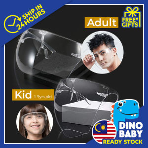 《Face Shield》Anti-fog Full Face Shield Adult/Kids Transparent Face Shield Anti-splash Baby Face Shield 面罩 Pelindung Muka