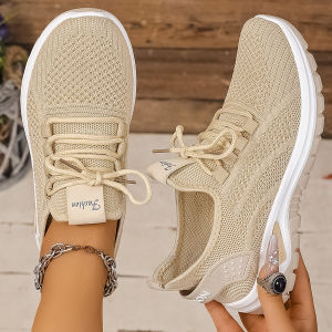 Free Shipping WomenS Spring And Autumn Large-Size Comfortable Soft-Soled Running Shoes Casual Sneakers Flat-Heeled Casual Shoes Versatile For Everyday Wear