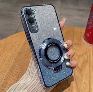 Case VIVO Y21d Luxury Glitter Softcase free Ring Magsafe Holder