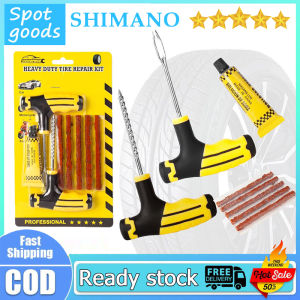 Tire Repair Kit for Cars & Bikes – Tubeless Tire Puncture Plug Tools with Rubber Strips & Studding