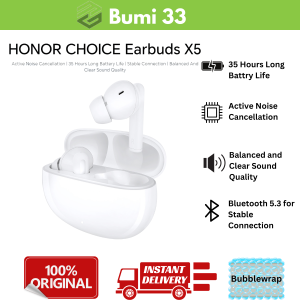 HONOR Choice Earbuds X5 | Active Noise Cancellation | 35 Hours Battery Life | 100% Original