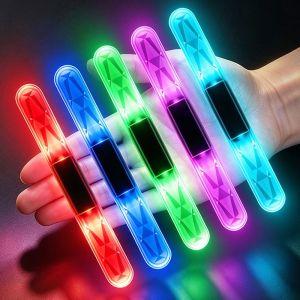 HUAGUES Solar Powered Solar LED Strobe Flash Light Waterproof Colorful Dynamic Motorcycle Decorative Lamp Multifunctional Bump Guard Car Anti-collision Warning Light Night Driving