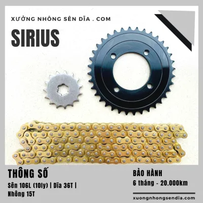 [FreeshipMAX] [HCM]NHÔNG SÊN DĨA SIRIUS VÀNG ĐEN