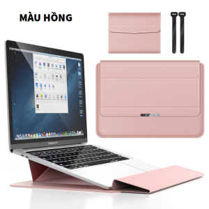 Bao da đựng macbook Túi da PU đựng laptop kiêm kê tản nhiệt máy đa năng. Mẫu mới cao cấp chống nước