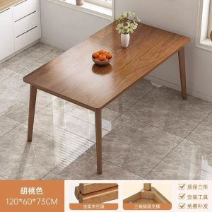 All Solid Wood Dining Table Household Small Apartment Rectangular Dining Table Living Room Dining Table Chair Comb