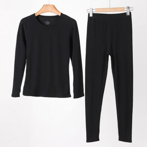 Mens Autumn and Winter Thin Thermal Underwear Round Neck Autumn Clothes and Autumn Trousers Suits for Women