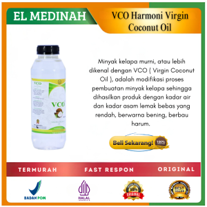 VCO Harmoni Virgin Coconut oil 500ML|Minyak Kelapa Murni ASLI 100%