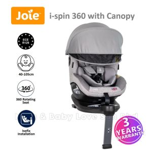 Joie i-Spin 360 Car Seat R129 with Isofix (Optional: Canopy)