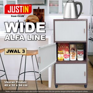 CLUB Justin WIDE - Lemari Pakaian Plastik Lemari Plastik Susun Rak Serbaguna Kabinet Minimalis