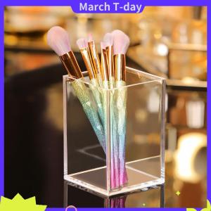 March Make Up Organizer Plastic Makeup Brush Pot Storage Acrylic For Cosmetics Holder Desk Cosmetic Storage Container