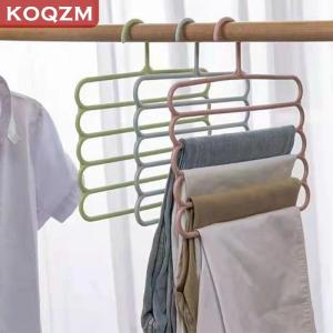[COD] KOQZM KITCHEN Clothes Hangers Trousers Hangers Holders Closet Storage Organizers 5 Layers Pants Towel Scarfs Racks Storage Organization