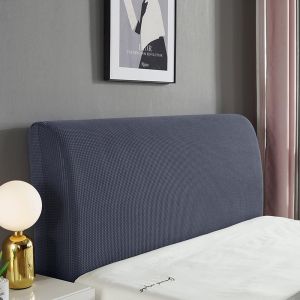 Stretch Bed Headboard Cover Solid Long Back Bedhead Cover Back Protection Soft Removable Dust Cover