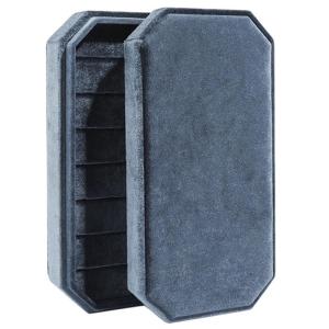 Luxurious Flannel Lined Box Deluxe Earring And Rings Organizers Storage Box With Soft Flannel Protect