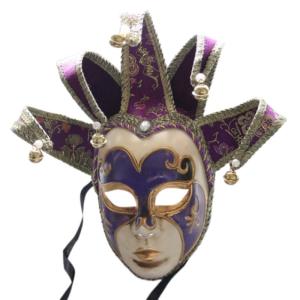 Masquerade Mask With Bells Vintage Jester Mask Comedy Mask for Men Women Masquerade Proms Halloween Cosplay Parties