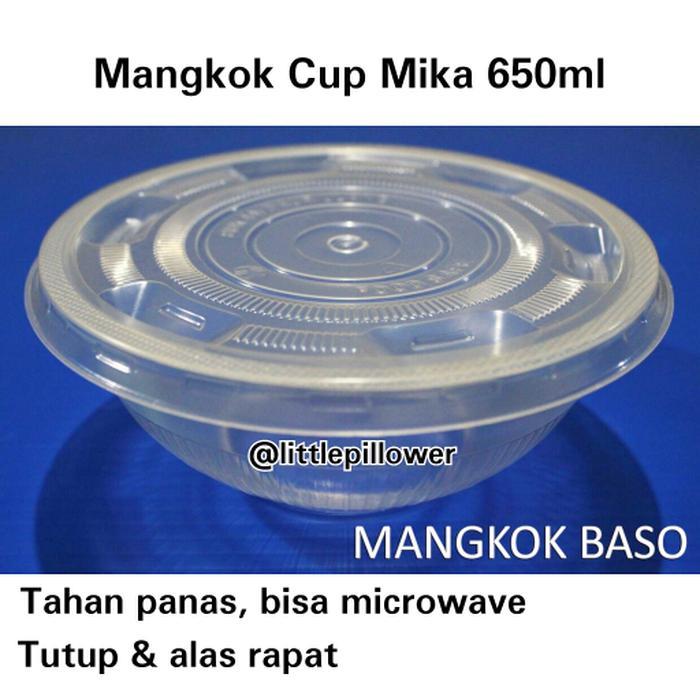 Isi 25 Pcs Mangkok Bakso Cup Plastik Mangkok Mika Cup Mangkuk