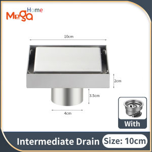 Long Floor Drainer with Cover p trap for Bathroom Hidden Floordrain 304 Stainless Steel