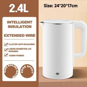 YOWXII Electric Kettle 2L/3.5L Large Capacity Electric Glass Kettle electric kettle heavy duty No Noise No Odor Double Layer Anti Scalding electric heater