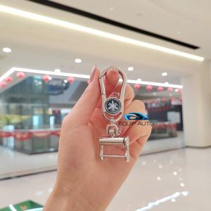 อุปกรณ์พวงกุญแจรถจักรยานยนต์ยามาฮ่าแหวนทองและโซ่เงินพร้อมป้ายทะเบียนป้องกันการสูญหาย