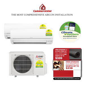 MITSUBISHI ELECTRIC STARMEX R32 NEW SYSTEM 2 (INSTALLATION INCLUDED FREE UPGRADED MATERIALS)