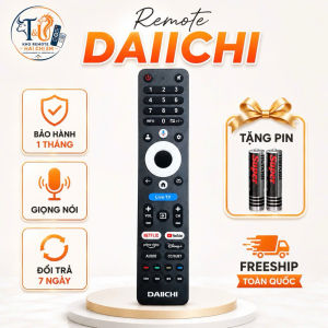 Remote điều khiển tivi DAIICHI tìm kiếm giọng nói - Tặng kèm pin - T&U Remote