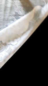 Taplak Meja Tamu/ Loper 1051/ Alas meja Kaca Putih dan Cream ukuran 50x110cm