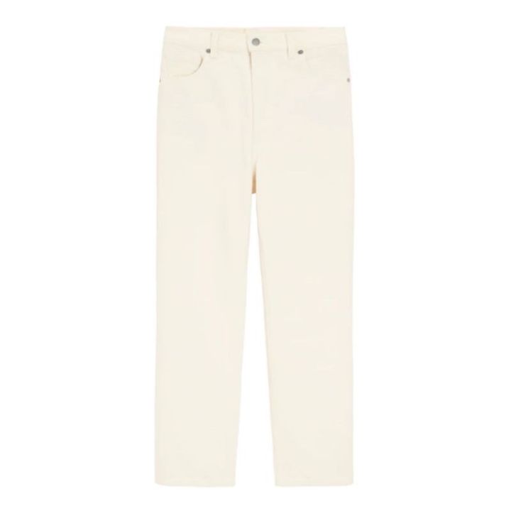 GU jeans by Uniqlo celana panjang wanita women putih tulang ivory