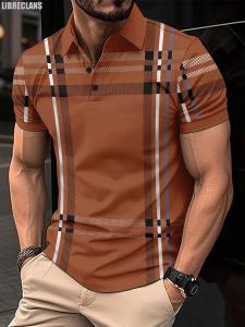 2024 ลายสก๊อตเสื้อโปโลผู้ชายใหม่ผู้ชายขนาดใหญ่พิเศษสบายแขนสั้นหลายสีเสื้อโปโล