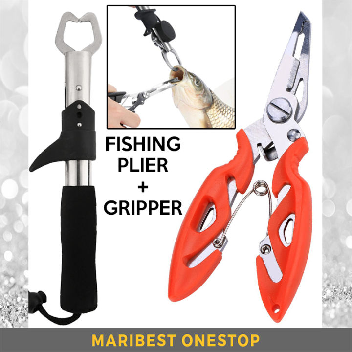 12.5CM STAINLESS STEEL FISH FISHING PLIER AND BL039 FISH GRIPPER MAX