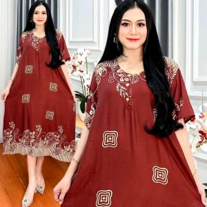 Daster Jumbo Bumil Kancing Depan Bahan Rayon Busui Friendly Bahan Rayon Super Nyaman MORO DEDI
