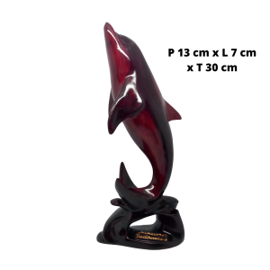 Patung Lumba Lumba Warna Cabai Merah Gaya Asia untuk Dekorasi Rumah