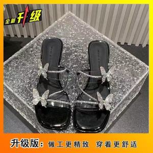 [Free Shipping] Stylish Sandals To Pair With Skirts WomenS 2026 Summer New Collection Featuring A Bow Transparent Design And Rhinestone Embellishments High-Heeled Sandals