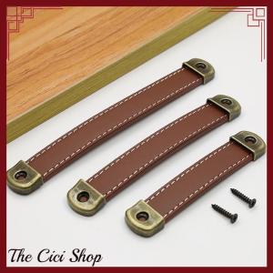 [The Cici Shop] Furniture Handles Wardrobe Drawer Door Pull Leather Kitchen Cabinet Handles
