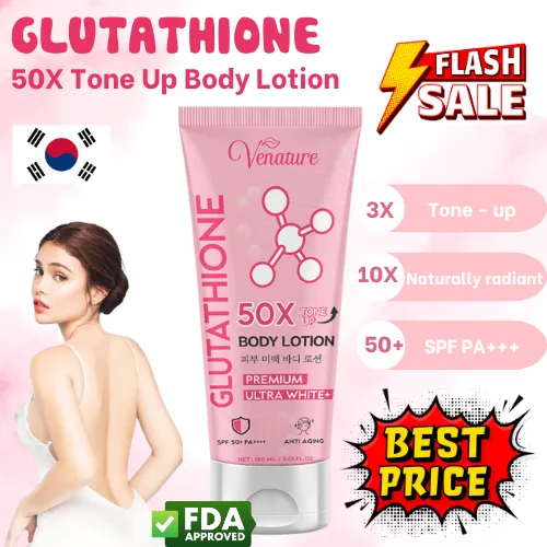 Venature Glutathione 50X Tone Up Body Lotion Premium Ultra White + Skin Rejuvenation Sun Defense 50+ | Lazada PH Venature Glutathione 50X Tone Up Body Lotion Premium Ultra White + Skin Rejuvenation Sun Defense 50+ | Lazada PH