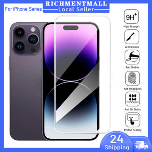 【🔥SG STOCK🔥】RICHMENTMALL iPhone Tempered Glass Screen Protector With White Edged for iPhone 16 Pro Max / 15 / 14 / 13 / 12/ 11 / 8/7 6/7/8G Plus / Mini / XR/ XS HD Clear iPhone Screen Protector With White Edged
