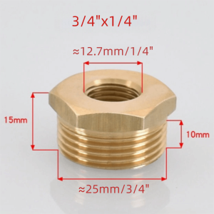 DSFSI 1/8 1/4 3/8 1/2 3/4 Ống lót lục giác bằng đồng thau Đồng thau Hex Khớp nối giảm đường kính có ren Bộ chuyển đổi Phụ kiện ống giảm tốc