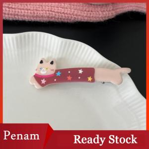 [PAM] Cartoon Hair Clip Cute Cat Shape Side Bangs Clip Makeup Tools For Female Ladies Hairpin Girls Headwear Accessories Gifts
